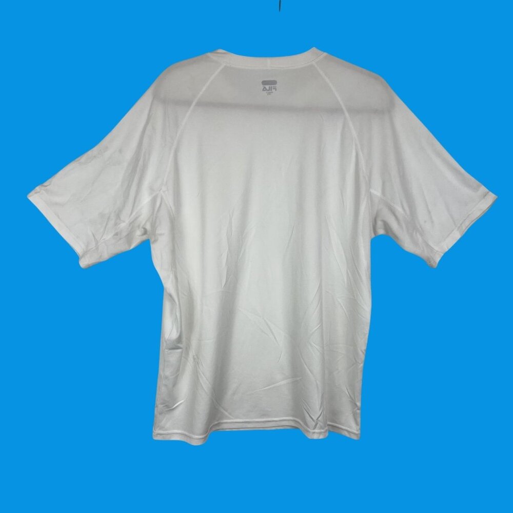 Fila Performa Mens White Crew T-Shirt XL Made in USA - Picture 8 of 12